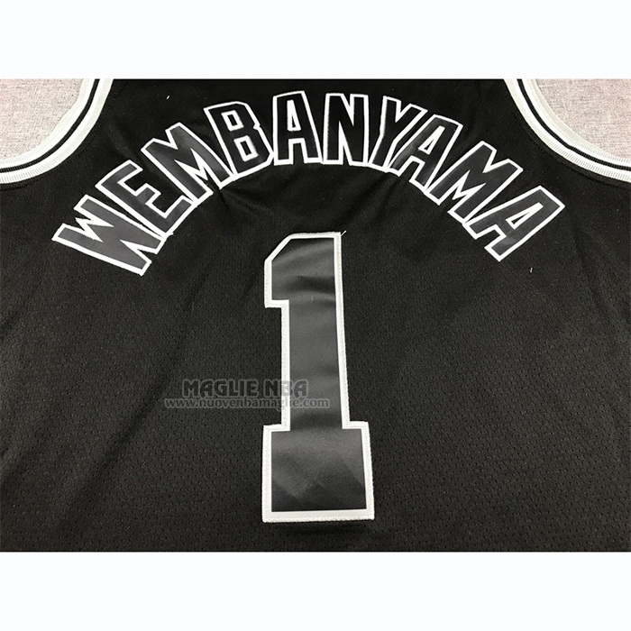 Maglia
 Victor Wembanyama NO 1 San Antonio Spurs Classic 2022-23 Nero

